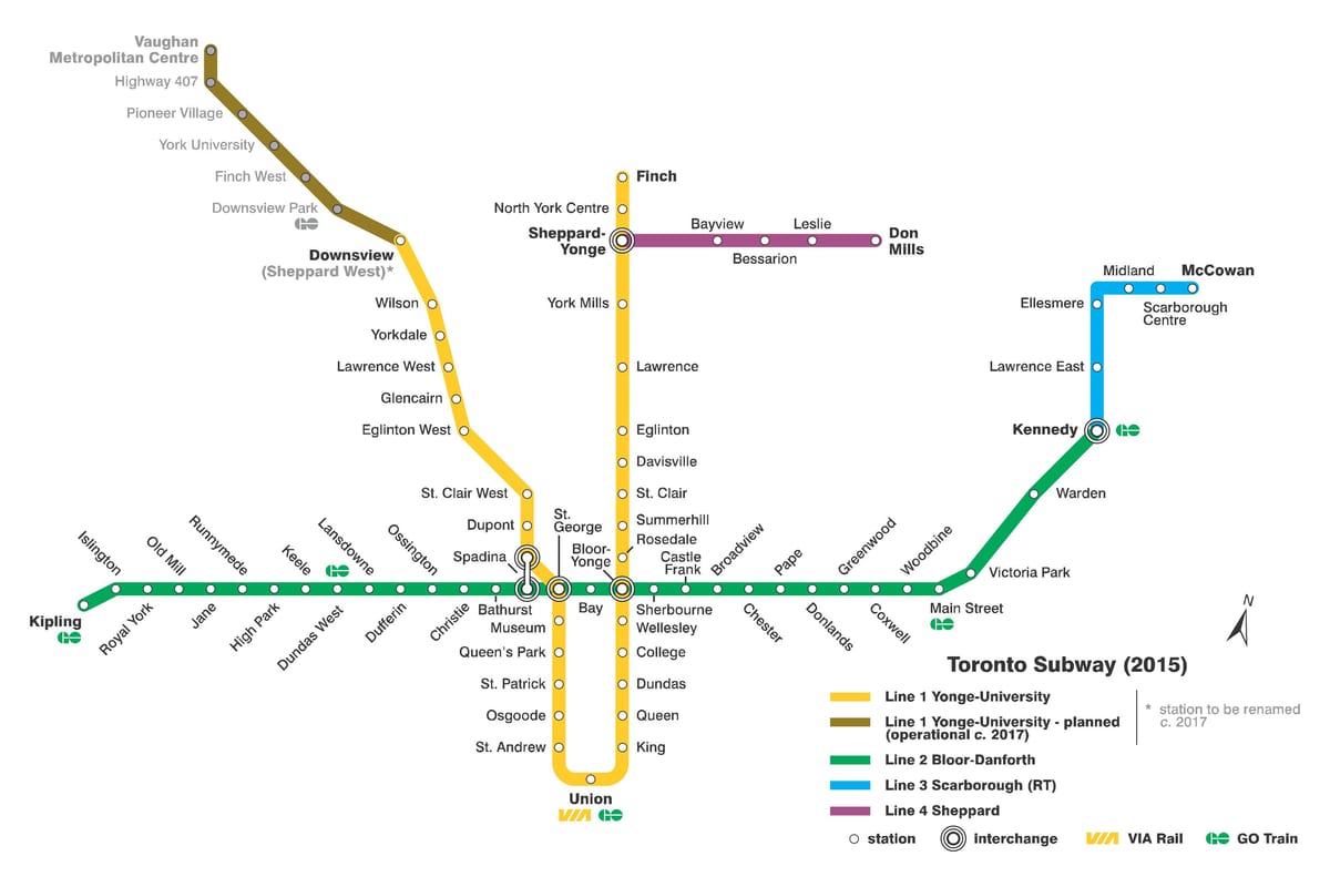 Карта метро Торонту