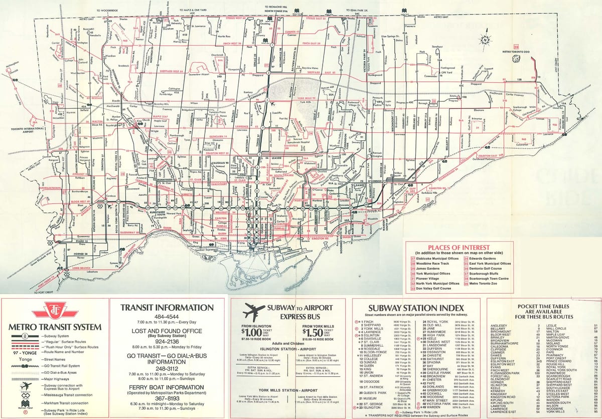 Карта Торонту 1976