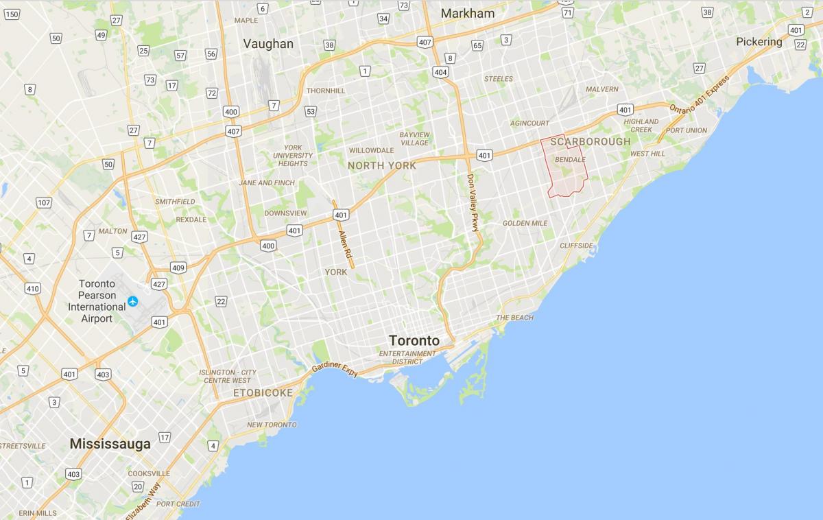 Карта Bendale округ Торонто