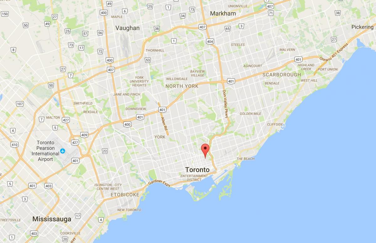 Карта Cabbagetown округ Торонто