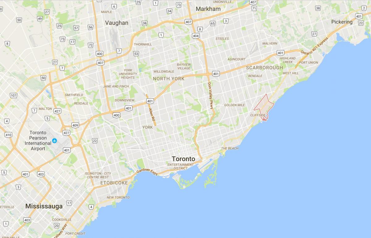 Карта Cliffcrest округ Торонто