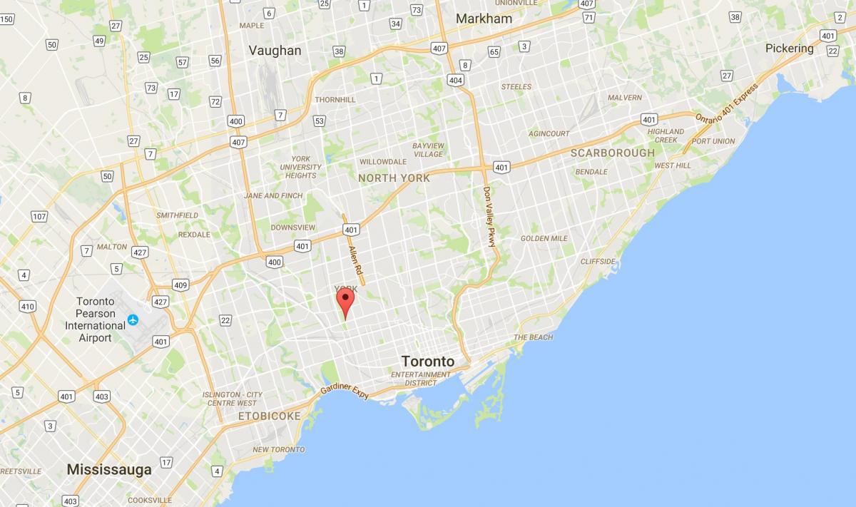 Карта Earlscourt округ Торонто
