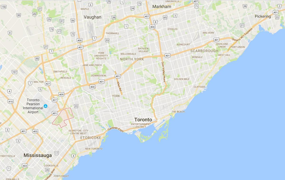 Карта Eringate округ Торонто