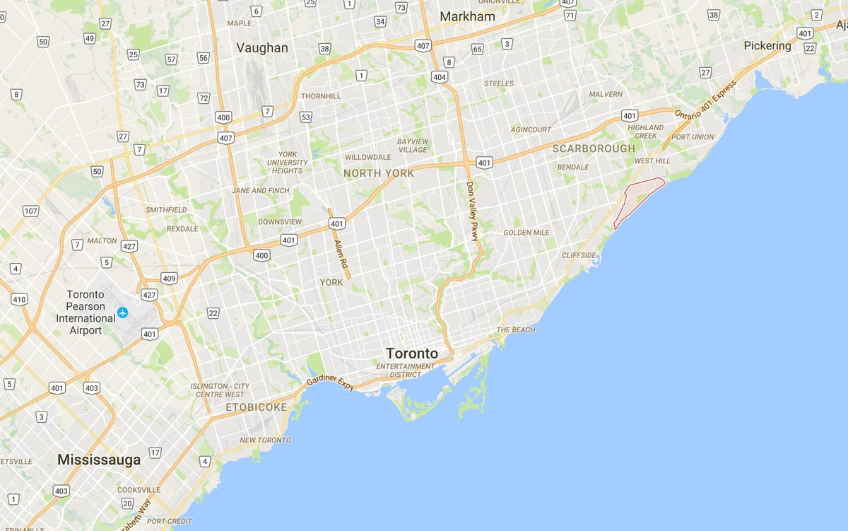 Карта Guildwood округ Торонто