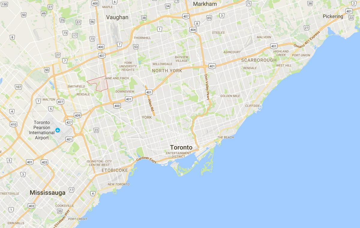 Карта Humbermede округ Торонто