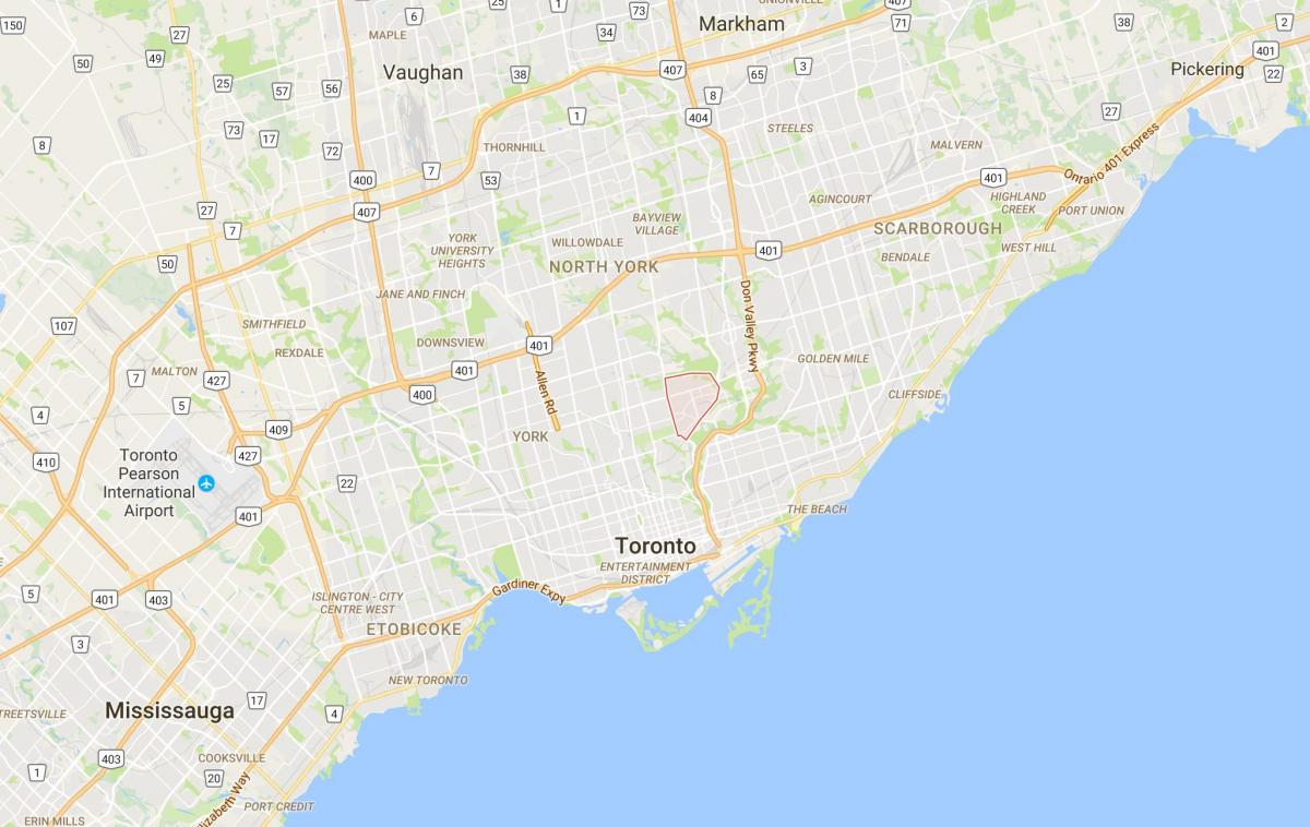 Карта Leaside округ Торонто