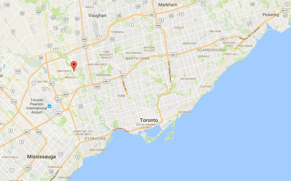 Карта Thistletown округ Торонто