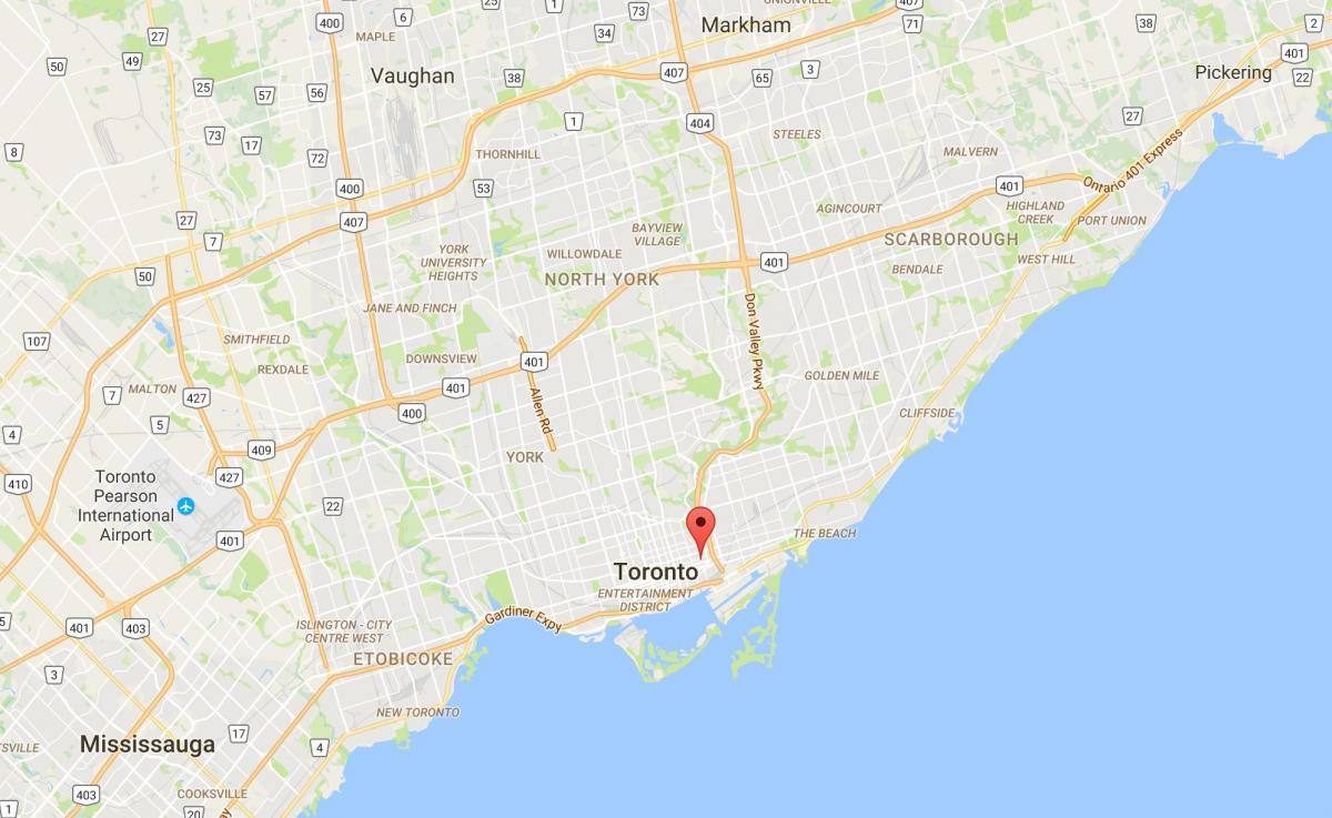 Карта Trefann судски округ Торонто