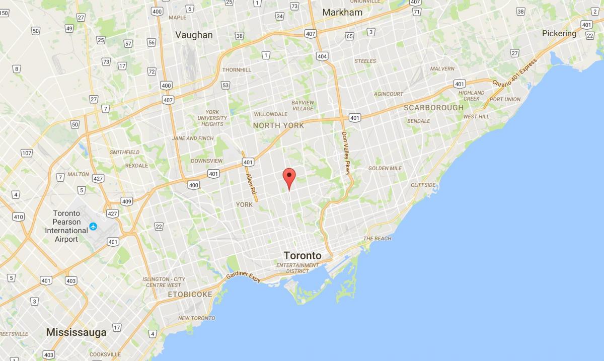 Карта yonge и eglinton округ Торонто