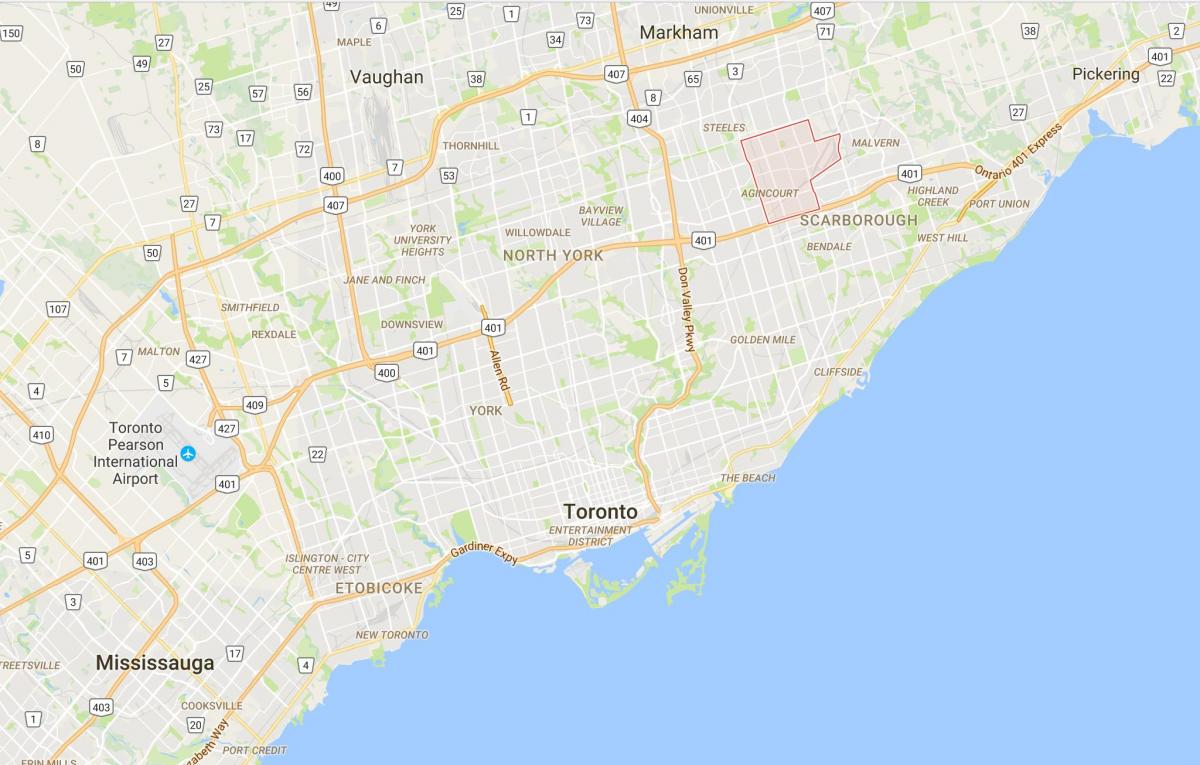 Карта Агинцоурта округ Торонто