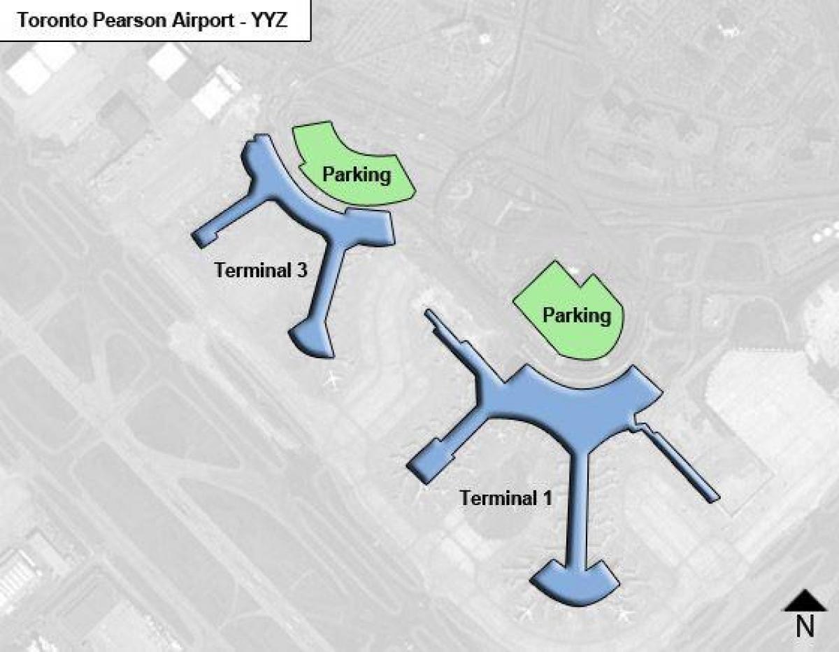 Карта Торонту аеродром Пирсон Канаде