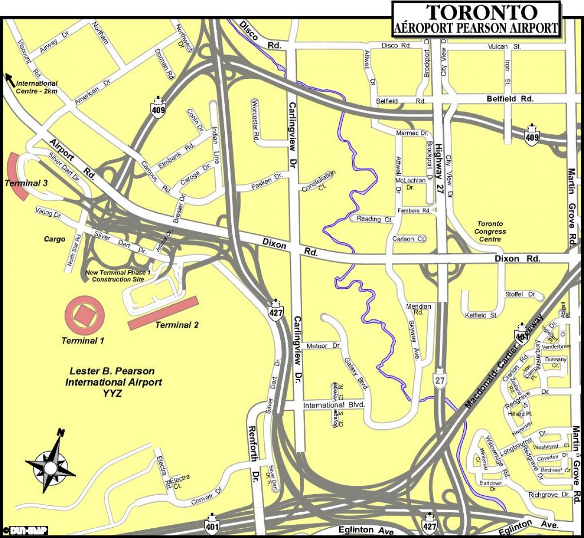 Мапа аеродрома Торонту