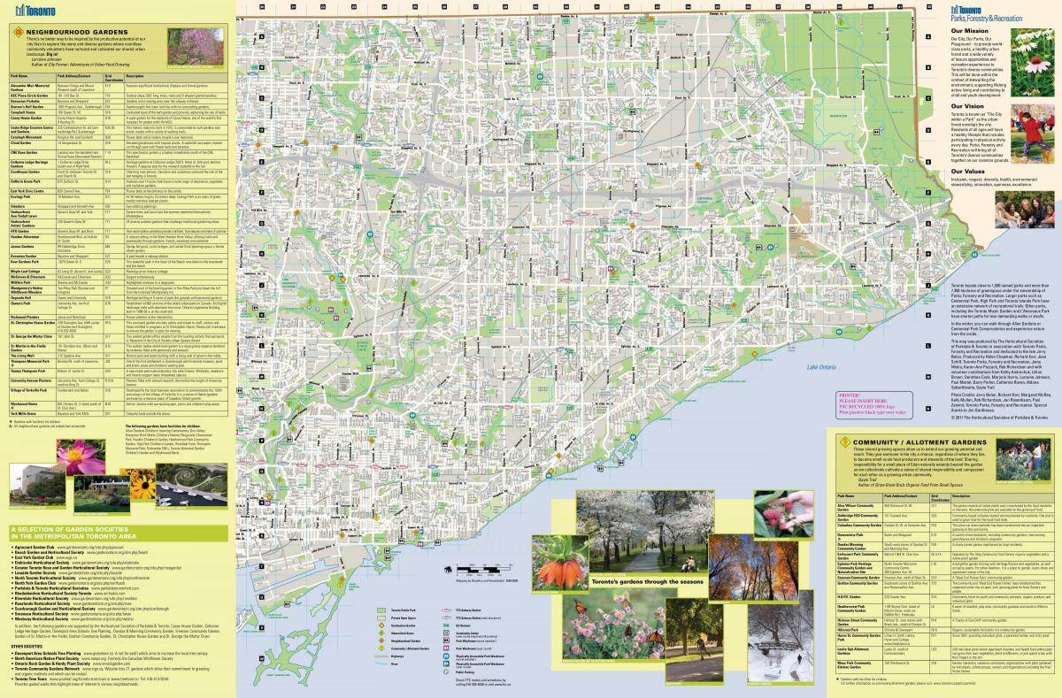 Карта баште Торонто Ист
