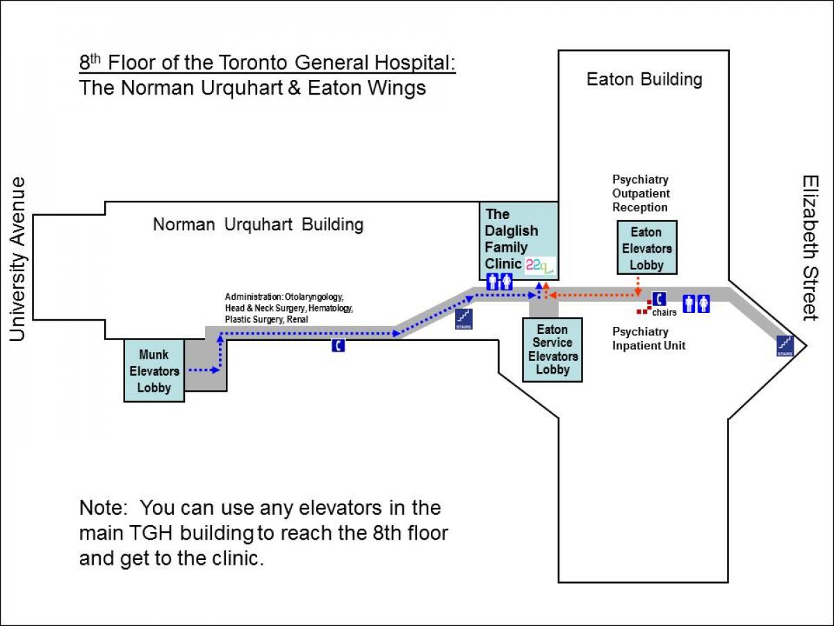 Карта болницу 8. спрат Торонту