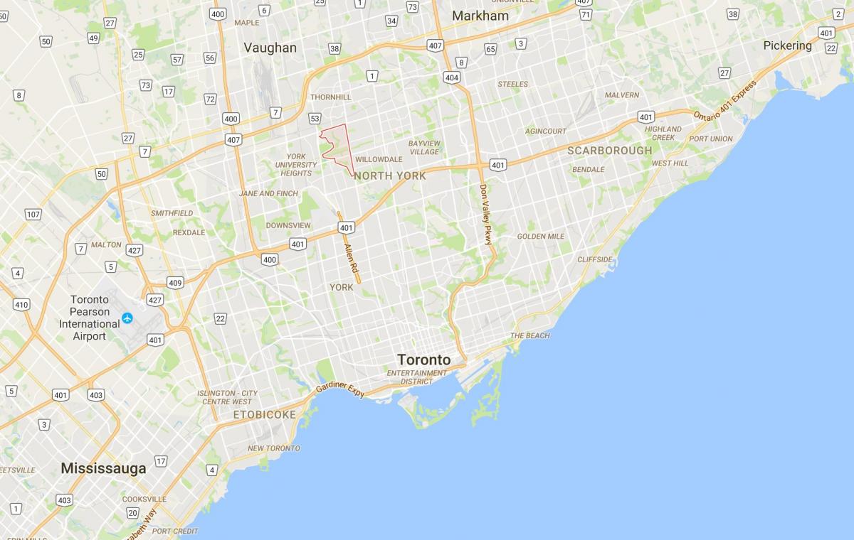 Карта Вестминстер–Бренсон округ Торонто