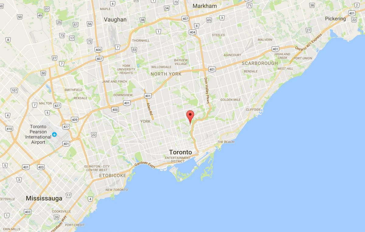 Карта Губернаторский мост округ Торонто
