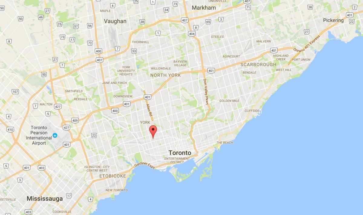 Карта Девенпорт округ Торонто