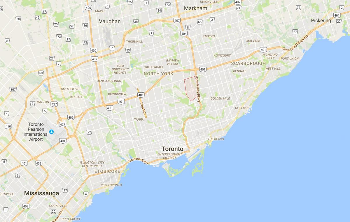 Карта Дон Миллс округ Торонто