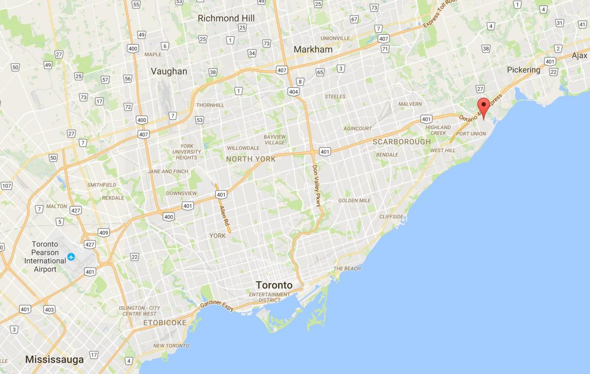 Карта Западно-Руж области Торонту