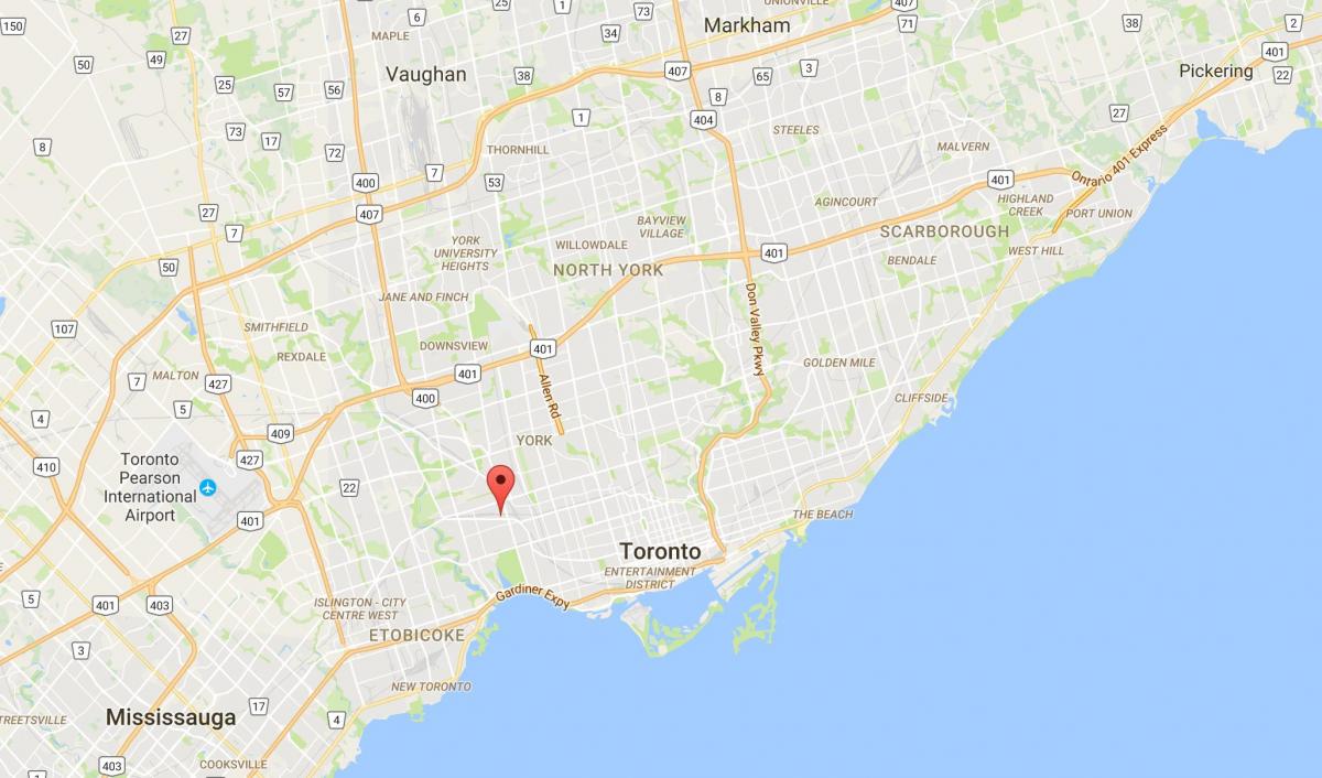 Карта раскрснице округ Торонто