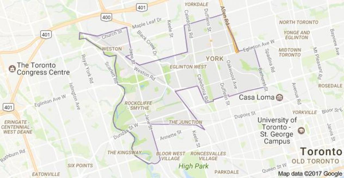 Карта Иорк Торонто Канада