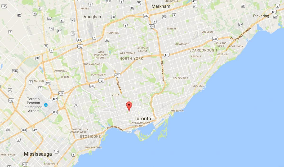 Карта Кореатаун округ Торонто