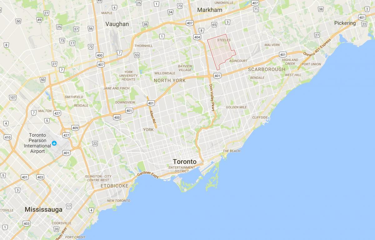Карта Л'Amoreaux округ Торонто