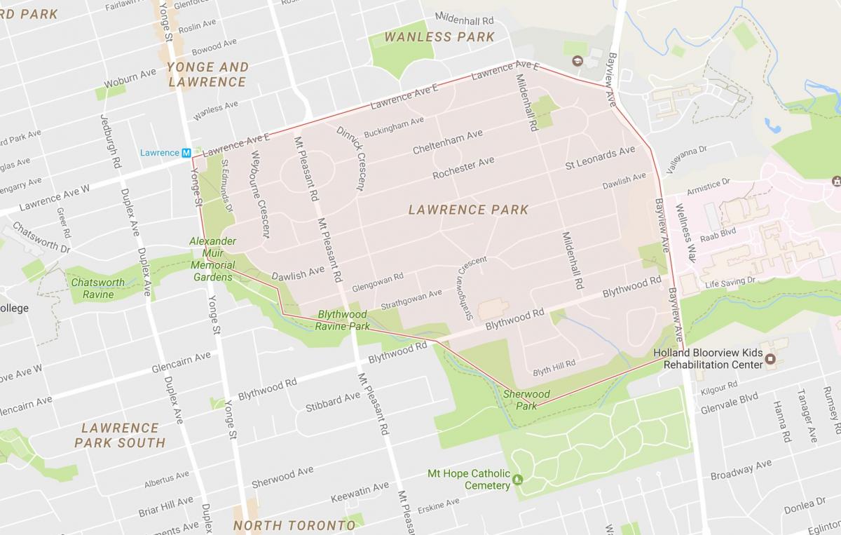 Карта Лоренс-Парк области Торонту