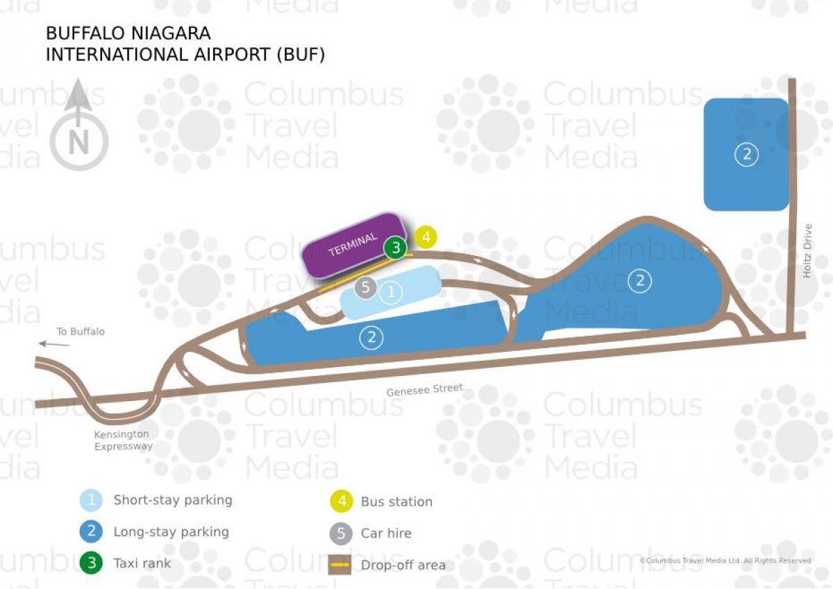 Карта Међународни аеродром Буффало Нијагара 