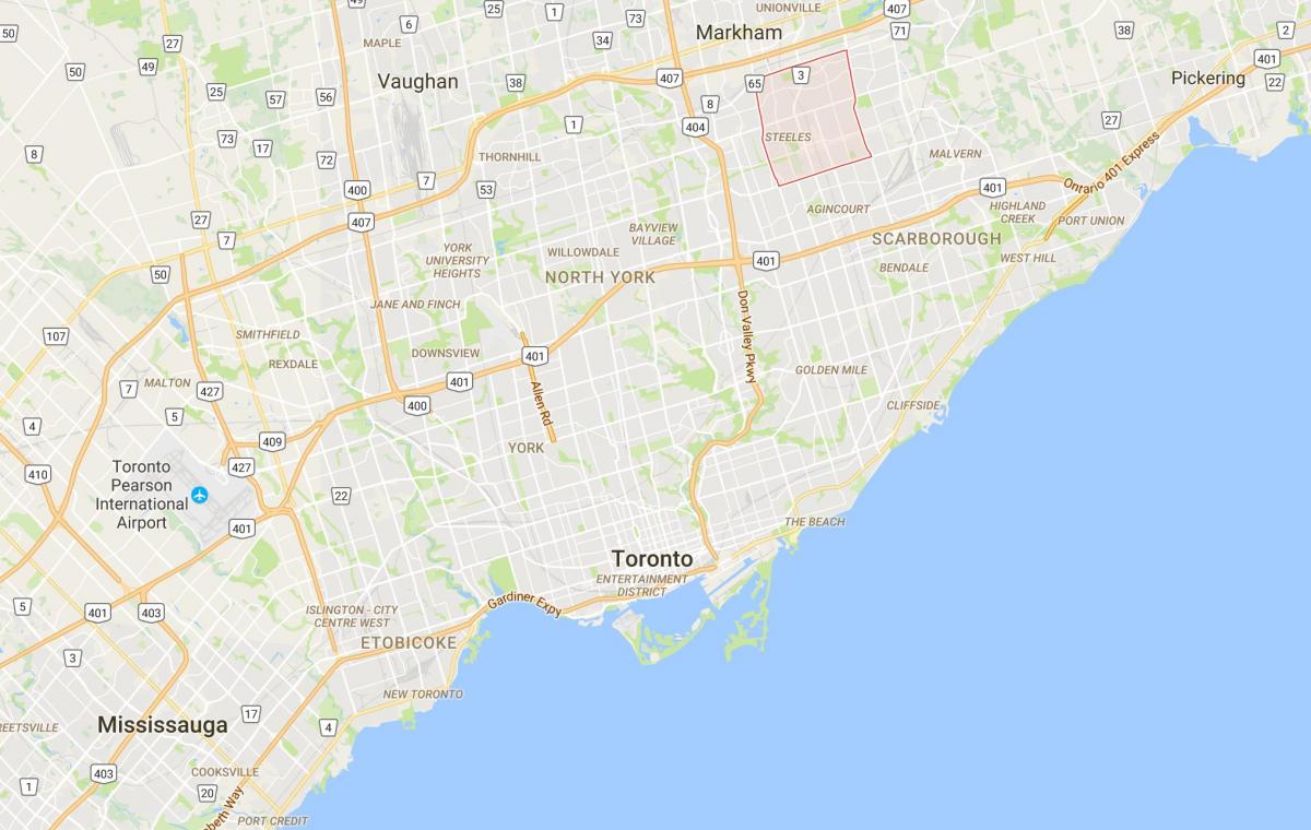 Карта Милликен округ Торонто