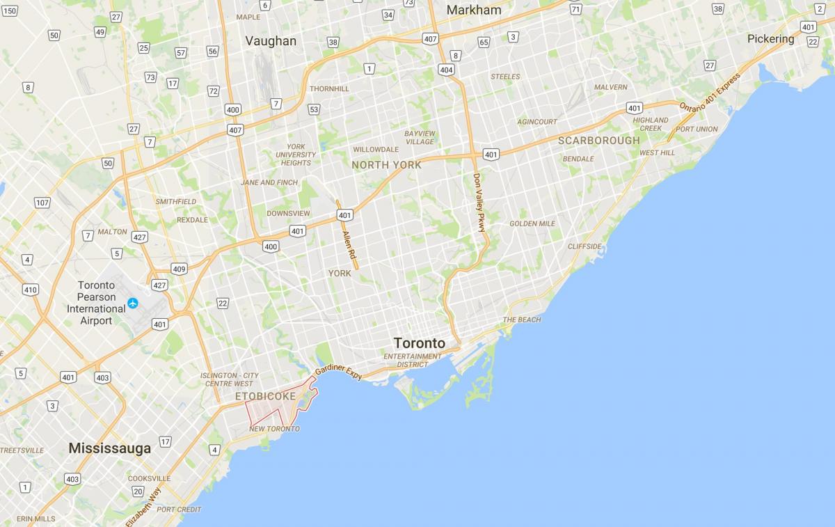Карта Мимико округ Торонто