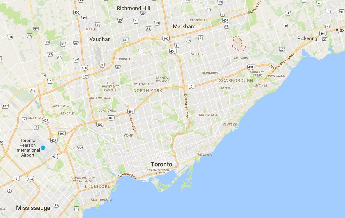 Карта Морнингсайд Хеигхтс округ Торонто