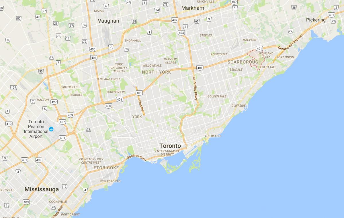 Карта Морнингсайд округ Торонто