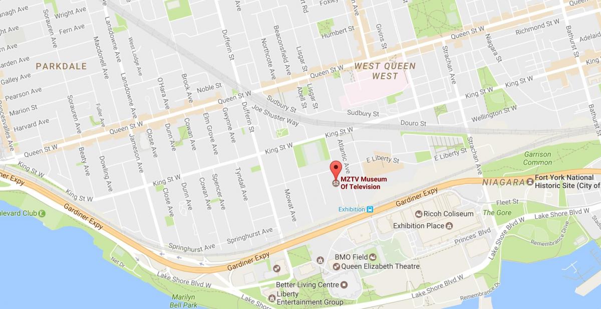Карта MZTV музеј телевизије Торонто