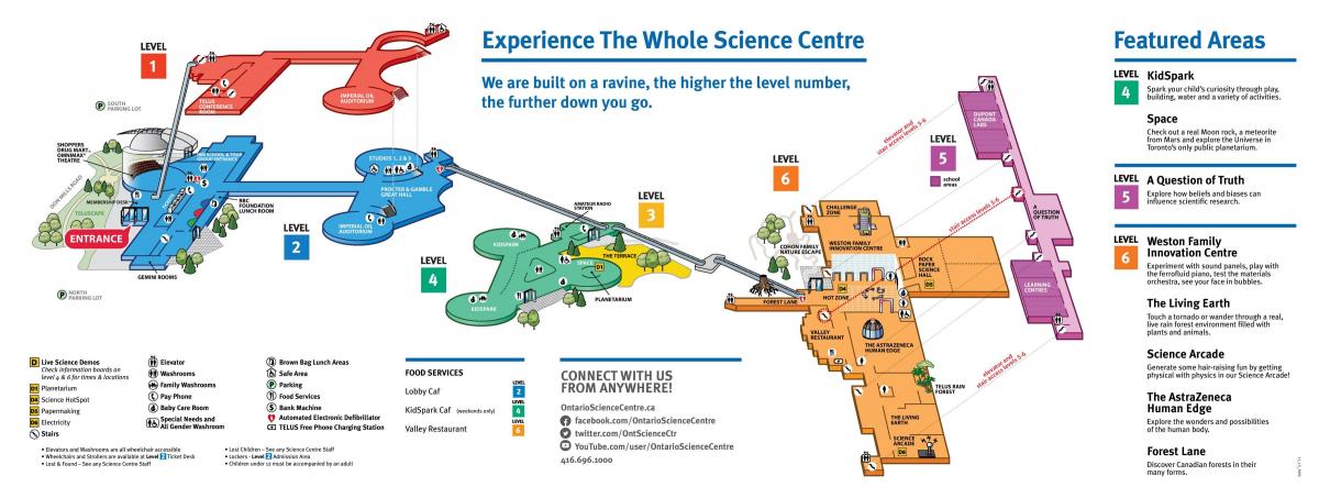 Карта научни центар Онтарио 