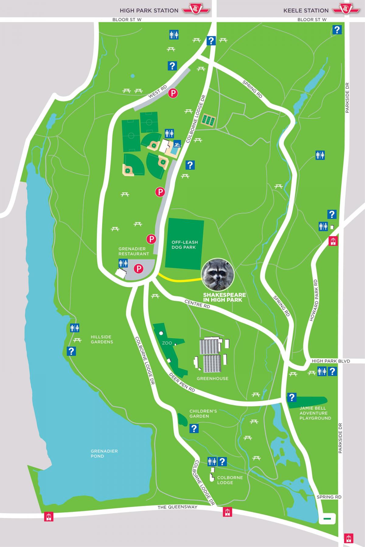 Карта парка високих Торонту