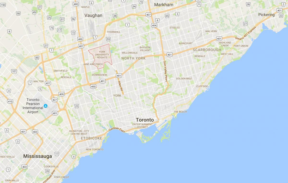 Карта Ни Юниверсити Хайтсе округ Торонто