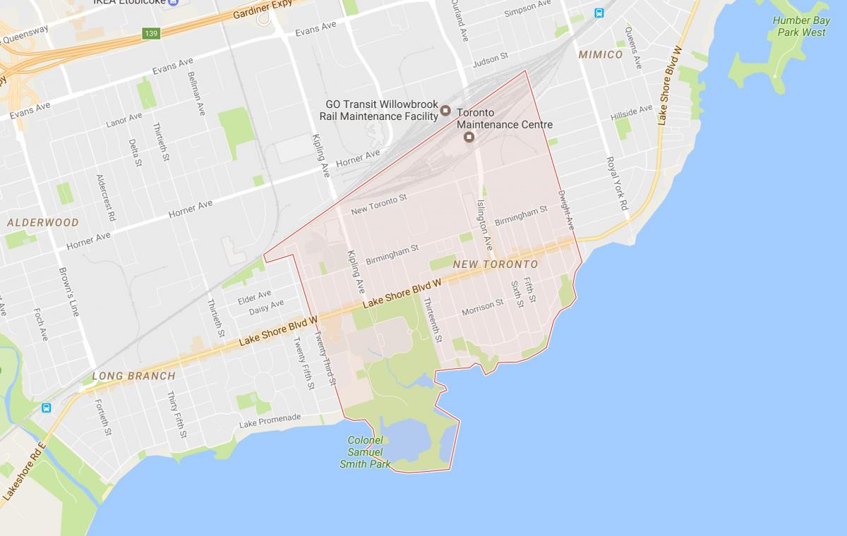 Мапа новог округа Торонту, Торонто