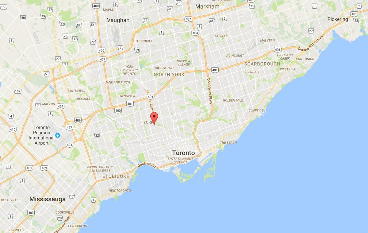 Карта Дубрава–Воган округ Торонто