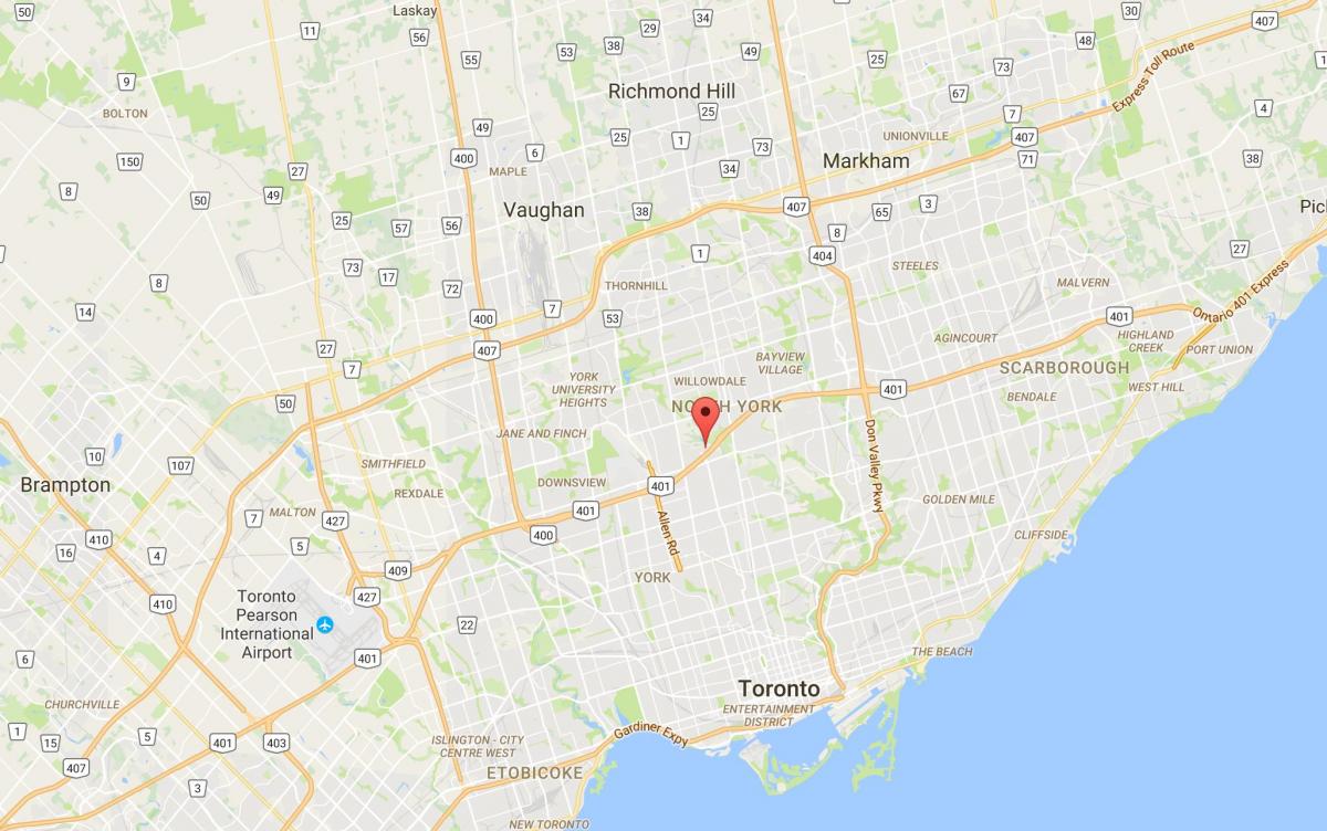 Карта висине оклоп округ Торонто