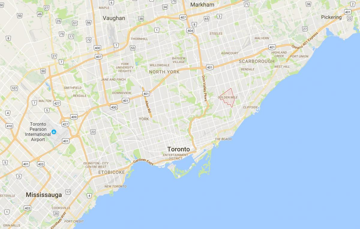 Карта Голден Миле округ Торонто