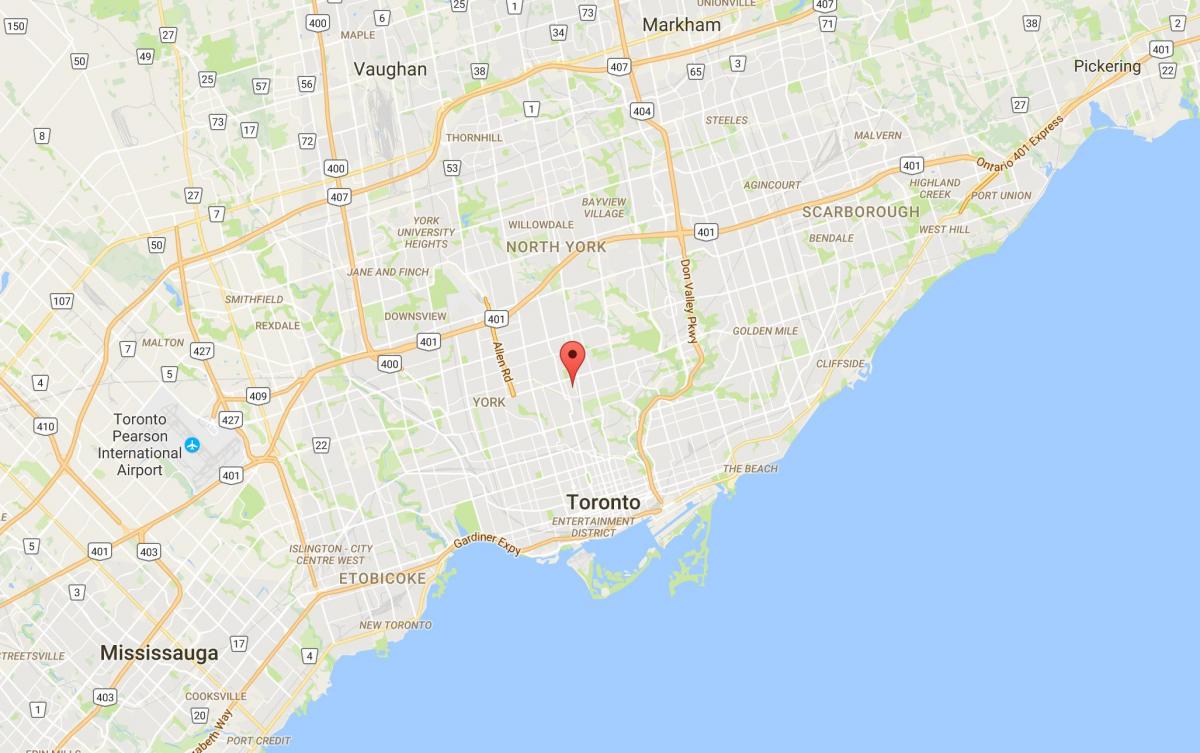 Карта Чаплин имања округ Торонто
