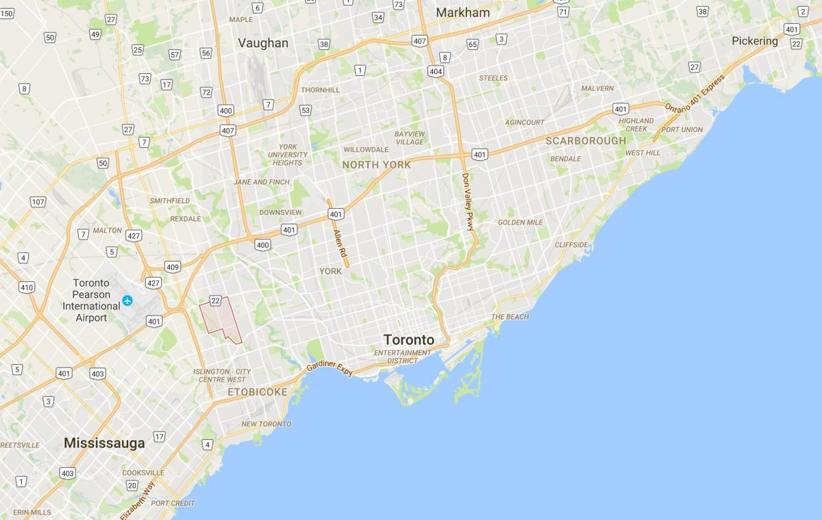 Карта Принцеза баште округ Торонто