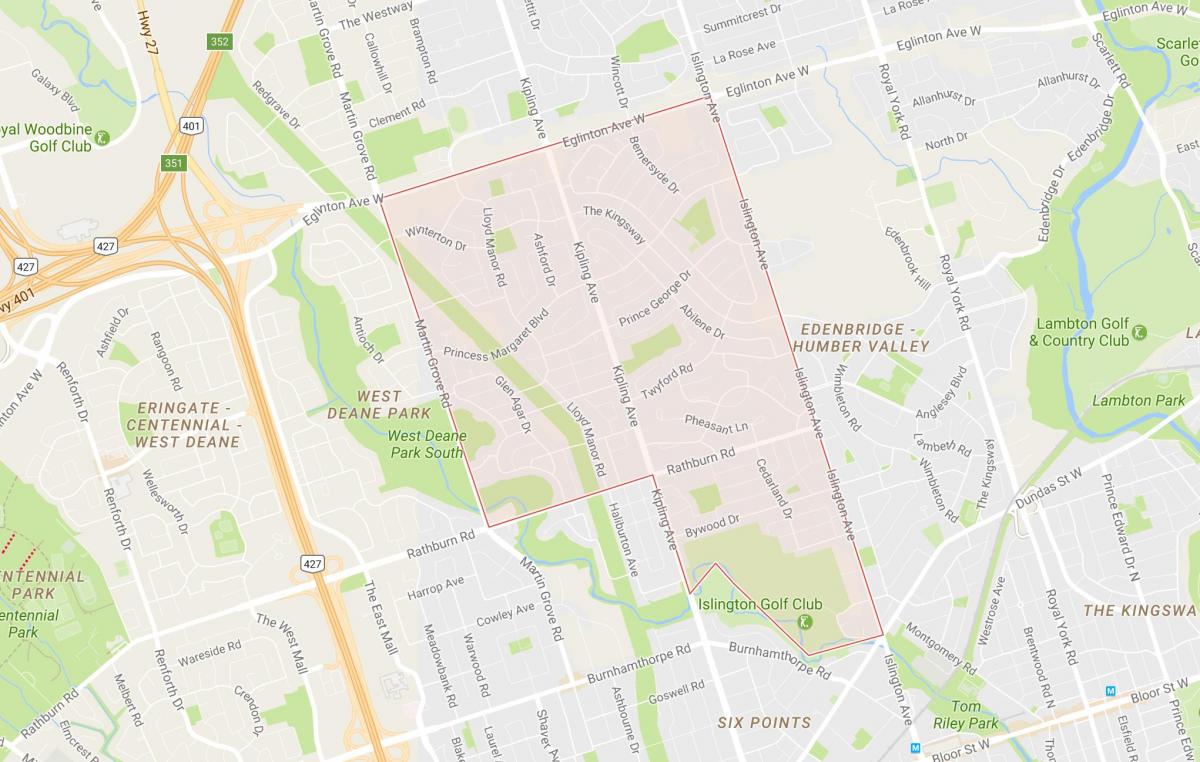 Карта Принцеза подручју баште Торонто