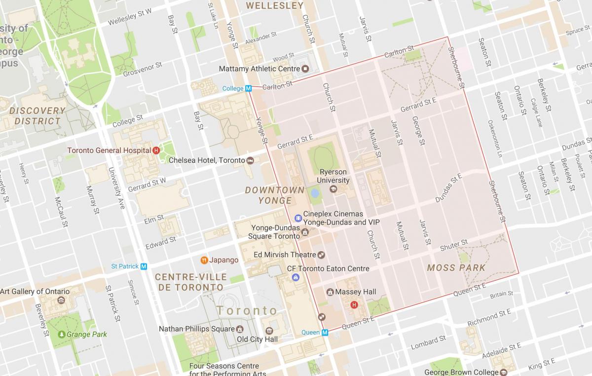 Карта Торонту, Торонто Цити