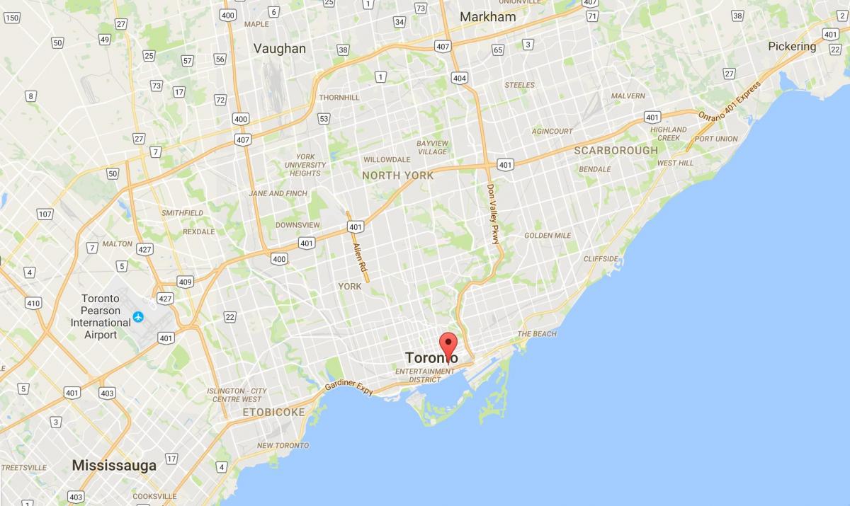 Мапа Светог Лоренс округ Торонто