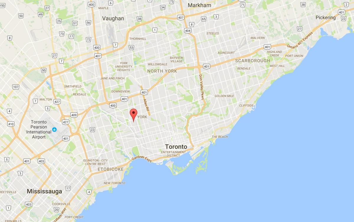 Карта Сильверторн округ Торонто
