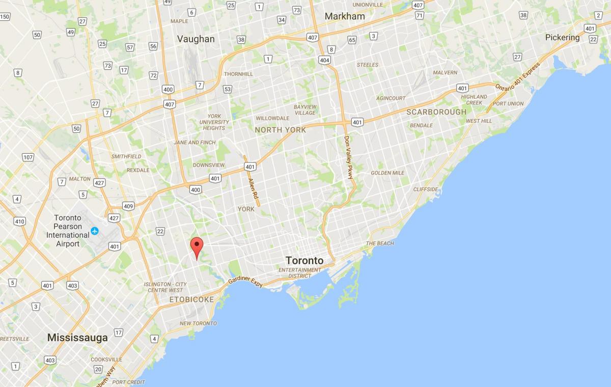 Карта Кингсвэй округ Торонто