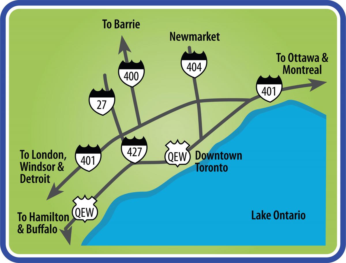 Карта Торонту вожњу