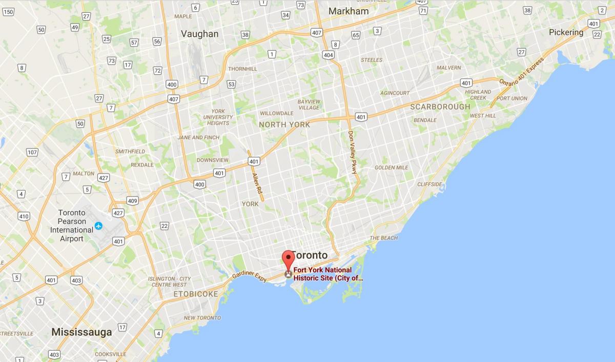 Карта Форт Иорк Торонто
